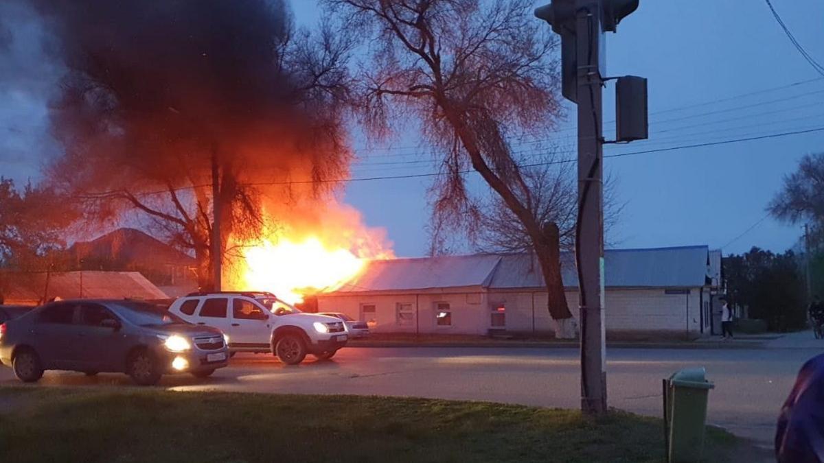 Пожар в Уральске