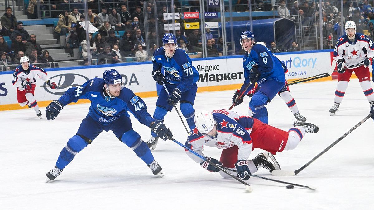 Матч "ЦСКА" - "Барыс"