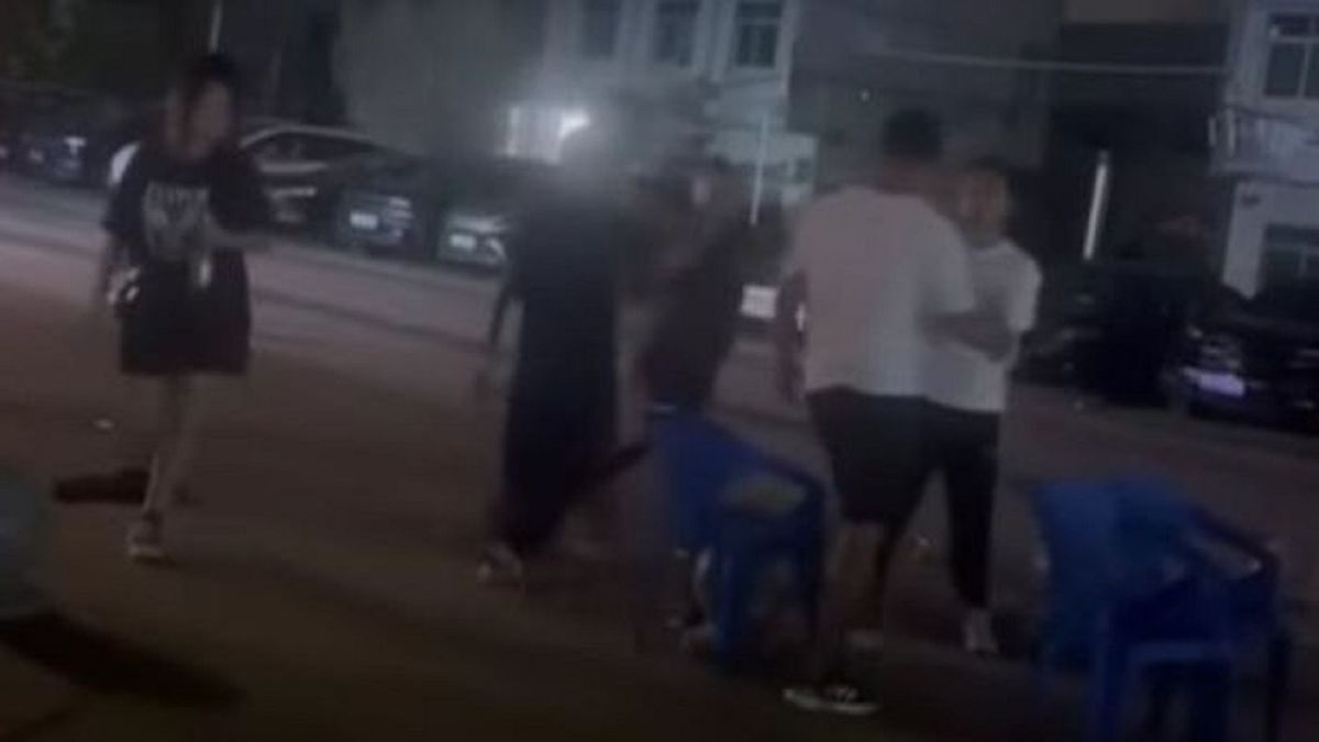 Драка казахстанца в Китае