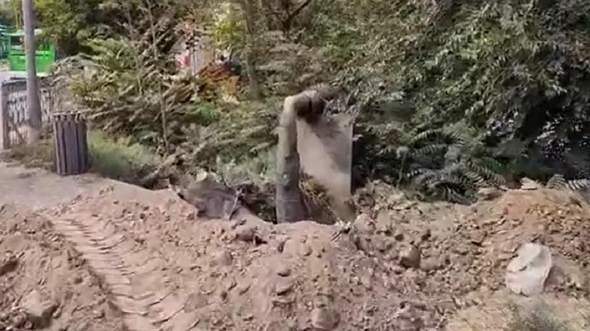 Место аварии в Шымкенте