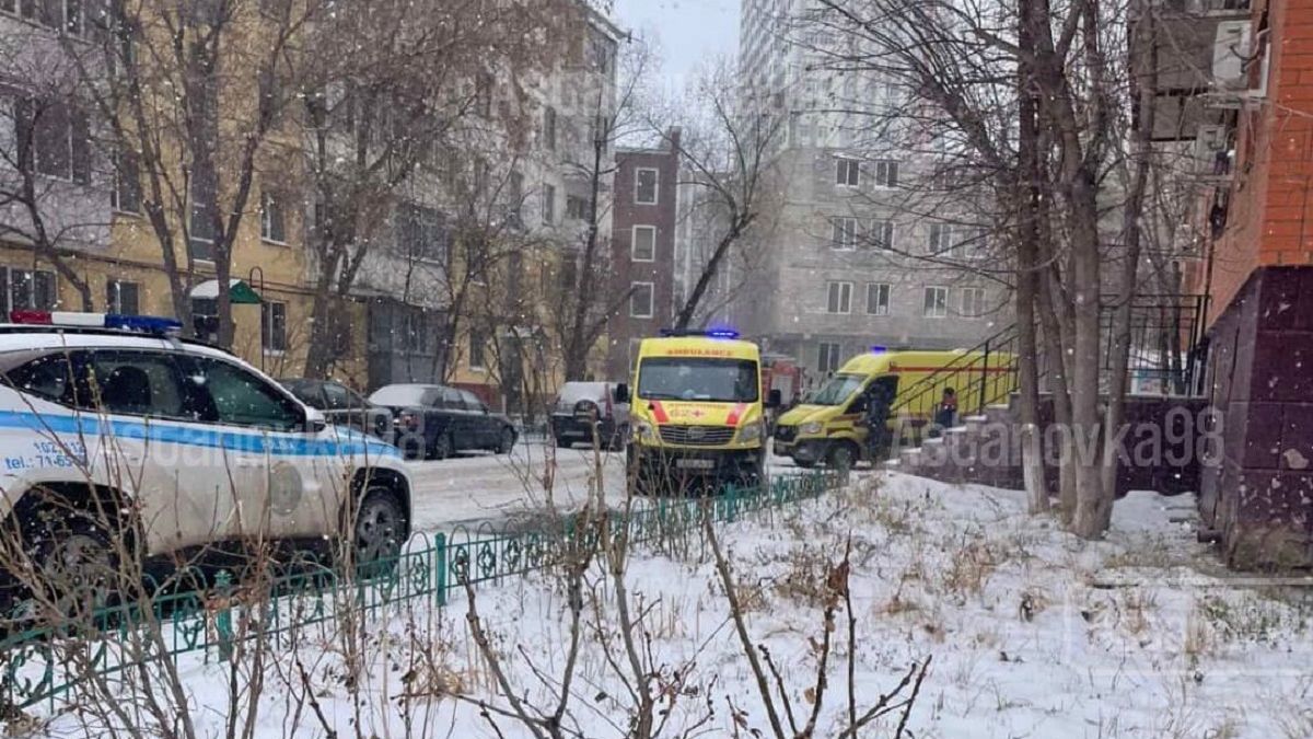 Место происшествия в Астане