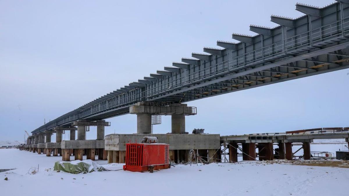 Мостовой переход через Бухтарминское водохранилище