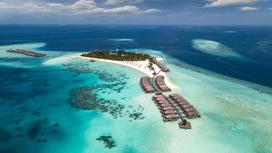 Вид на зону отдыха на Мальдивах