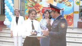 Начальник ДП Актюбинской области на линейке