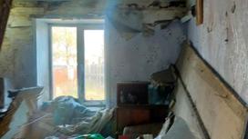 Крыша дома обрушилась в Акмолинской области