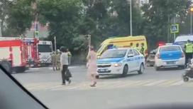 Полиция, скорая и пожарные на месте ДТП