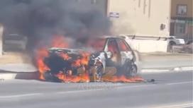 Авто загорелось в Актау