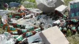 Бутылки разбивают в Павлодарской области