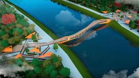 Проект нового пешеходного моста в Нур-Султане
