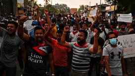 Протестующие в Шри-Ланке