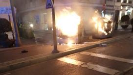 Воспламенение во время беспорядков в Испании