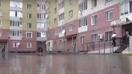 Затопленный двор в Зачаганске