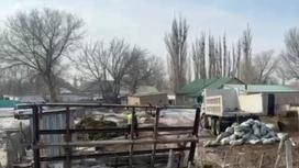 Подтопления в селе Бахты в области Абай