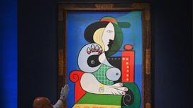 Картина Пабло Пикассо "Женщина с часами"