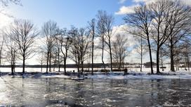 Зимняя природа и река