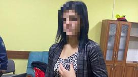 Задержанная девушка в Туркестане