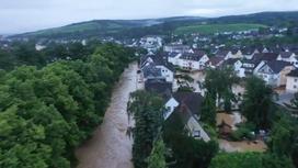 Наводнение и затопленные районы в Германии