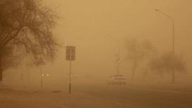Пыльная буря в Бейнеуском районе