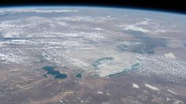 Вид на Аральское море с МКС