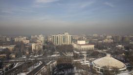 смог над городом Алматы