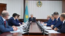 Касым-Жомарт Токаев на встрече с главами парламентских фракций