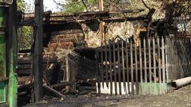 Сгоревший дом в Петропавловске