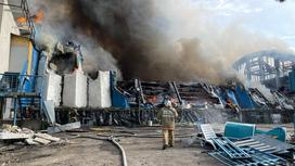 Пожар на Атакенте в Алматы