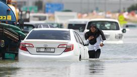 Водитель авто в Дубае оставляет машину