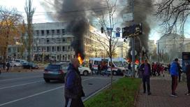 Последствия взрывов в Киеве