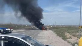 Авто сгорело дотла в Жамбылской области