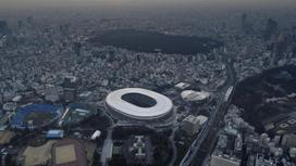 Национальный стадион в Токио, вид с высоты