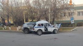 ДТП в Щучинске с участием полицейского авто