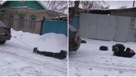 Пранкера протащили по улице в Павлодаре
