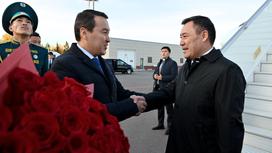 Премьер РК Алихан Смаилов и президент Кыргызстана Садыр Жапаров