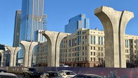 недостроенные конструкции для проекта Астана LRT