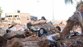 Последствия наводнения в Ливии
