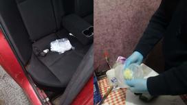 Наркотики в машине в Кокшетау