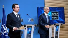 Премьер Косово Альбин Курти и генсек НАТО Столтенберг