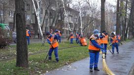 Уборка дворов в городе Алматы