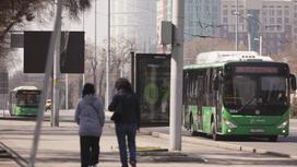 Автобусы едут по улице