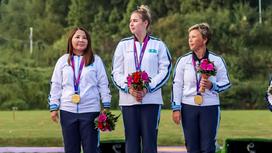 Женская команда Казахстана по стендовой стрельбе