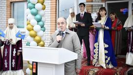 Нариман Турегалиев на торжественном открытии врачебной амбулатории