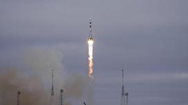 Запуск ракеты с космодрома Байконур