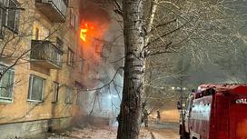 Пожар в Павлодаре
