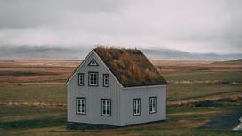 Дом стоит в поле