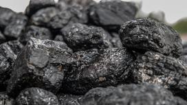 Несколько кусков угля свалены в кучу