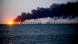 Крымский мост после взрыва 8 октбря