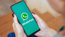 Логотип WhatsApp на экране телефона