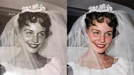 Невеста до и после обработки