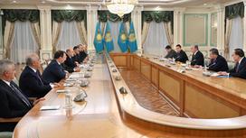 Касым-Жомарт Токаев с членами Совета глав правительств СНГ
